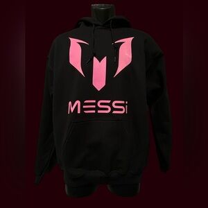 MESSI , PINK AND BLACK HOODIE , SIZE MEDIUM 
(  OFFERS IN ALL SIZES )